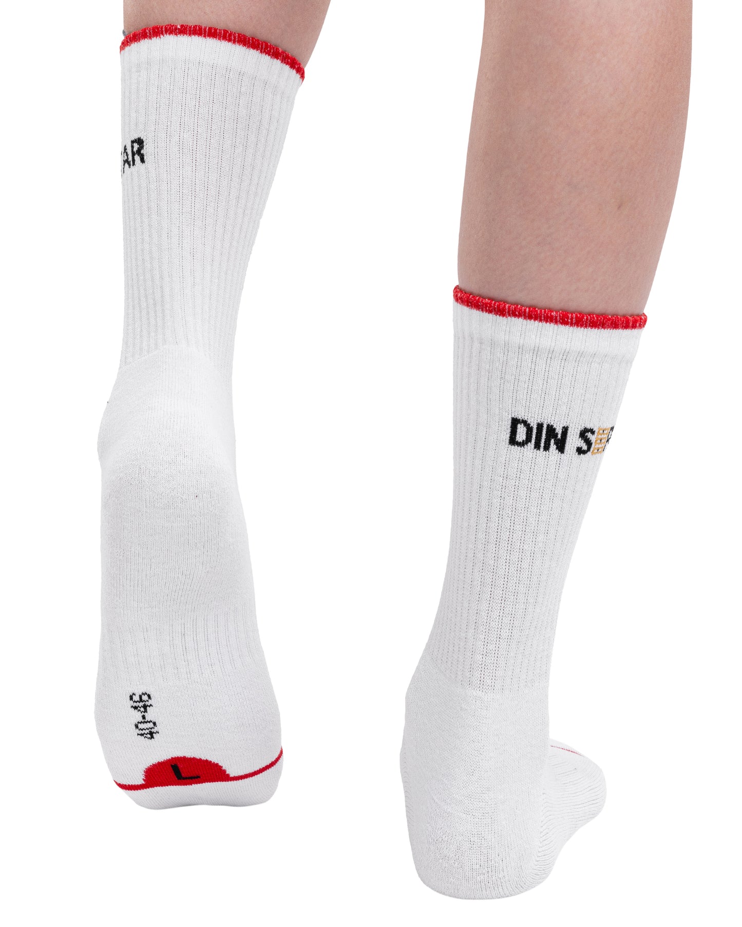 Set mit 3 Paar nahtlosen langen Baumwollsocken für Damen in Weiß