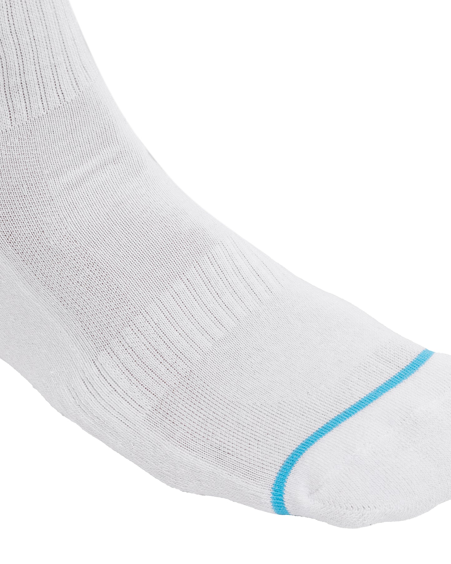 Set mit 3 Paar Herren-Sportsocken aus Baumwolle, lang, weiß, nahtlos
