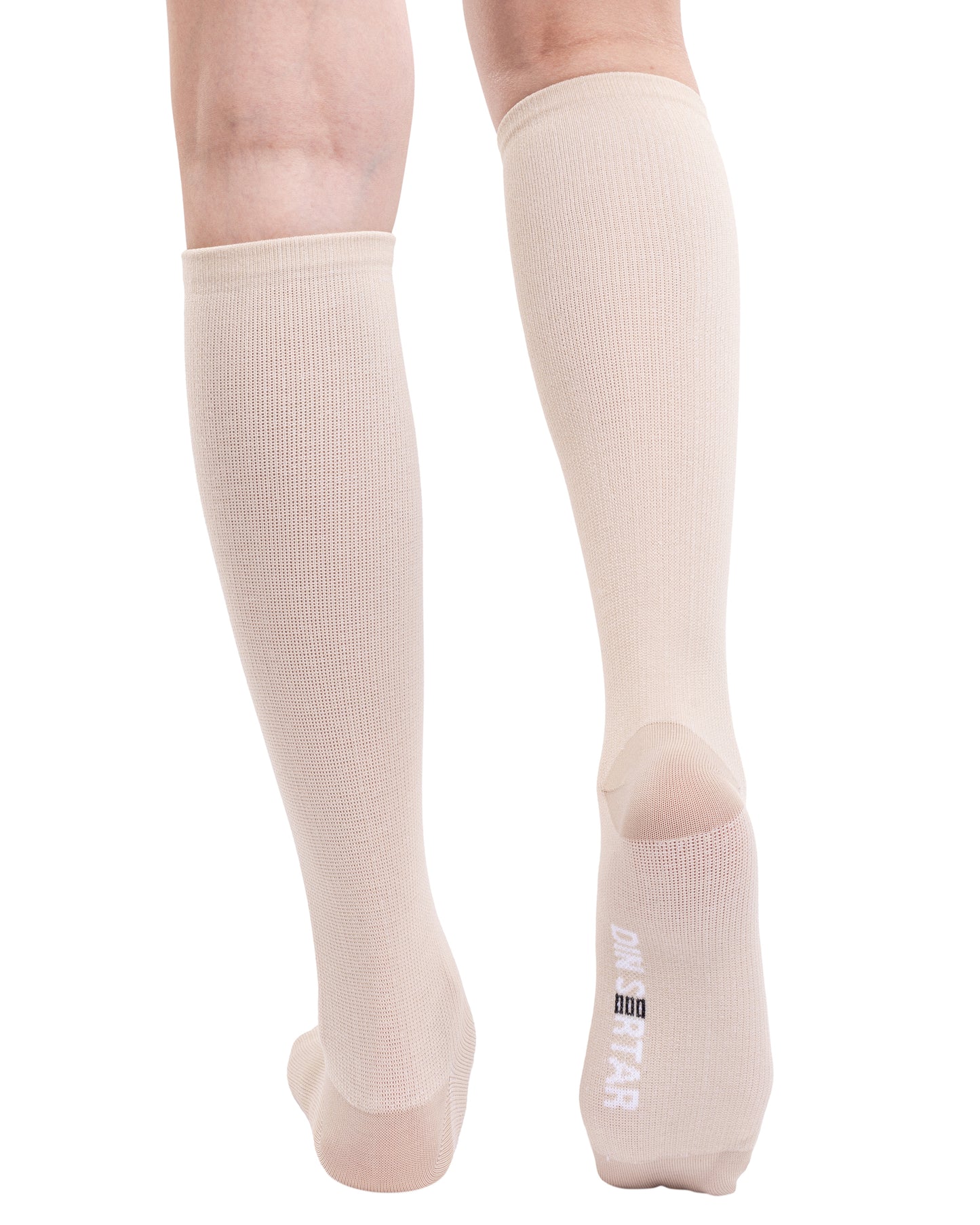 2er Set DIN SERTAR Kompressionsstrümpfe, Unisex, beige, nahtlos