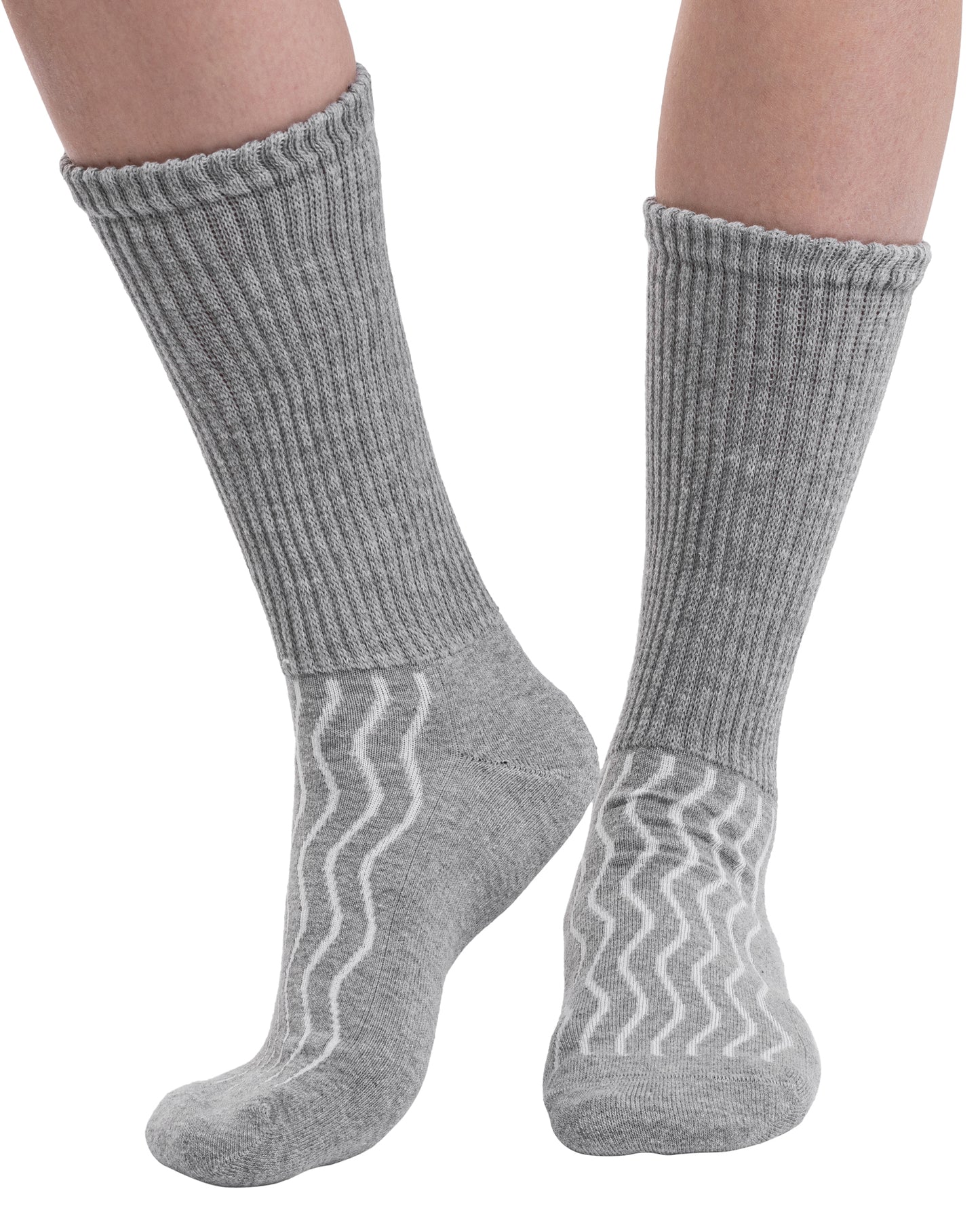 4er-Set Diabetikersocken für Damen Weiß & Grau