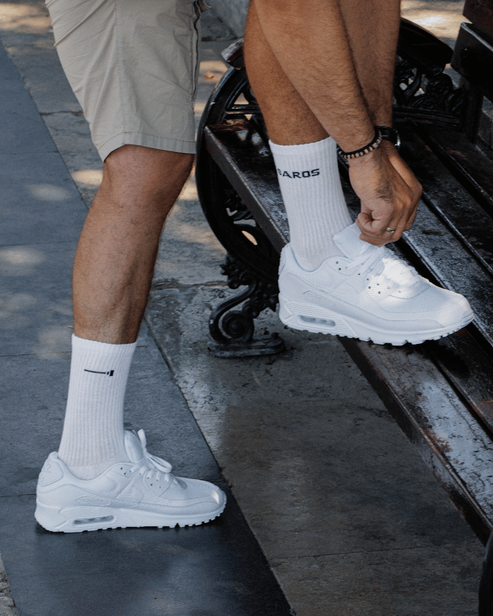 3er-Set lange Herren-Baumwollsocken BAROS weiß