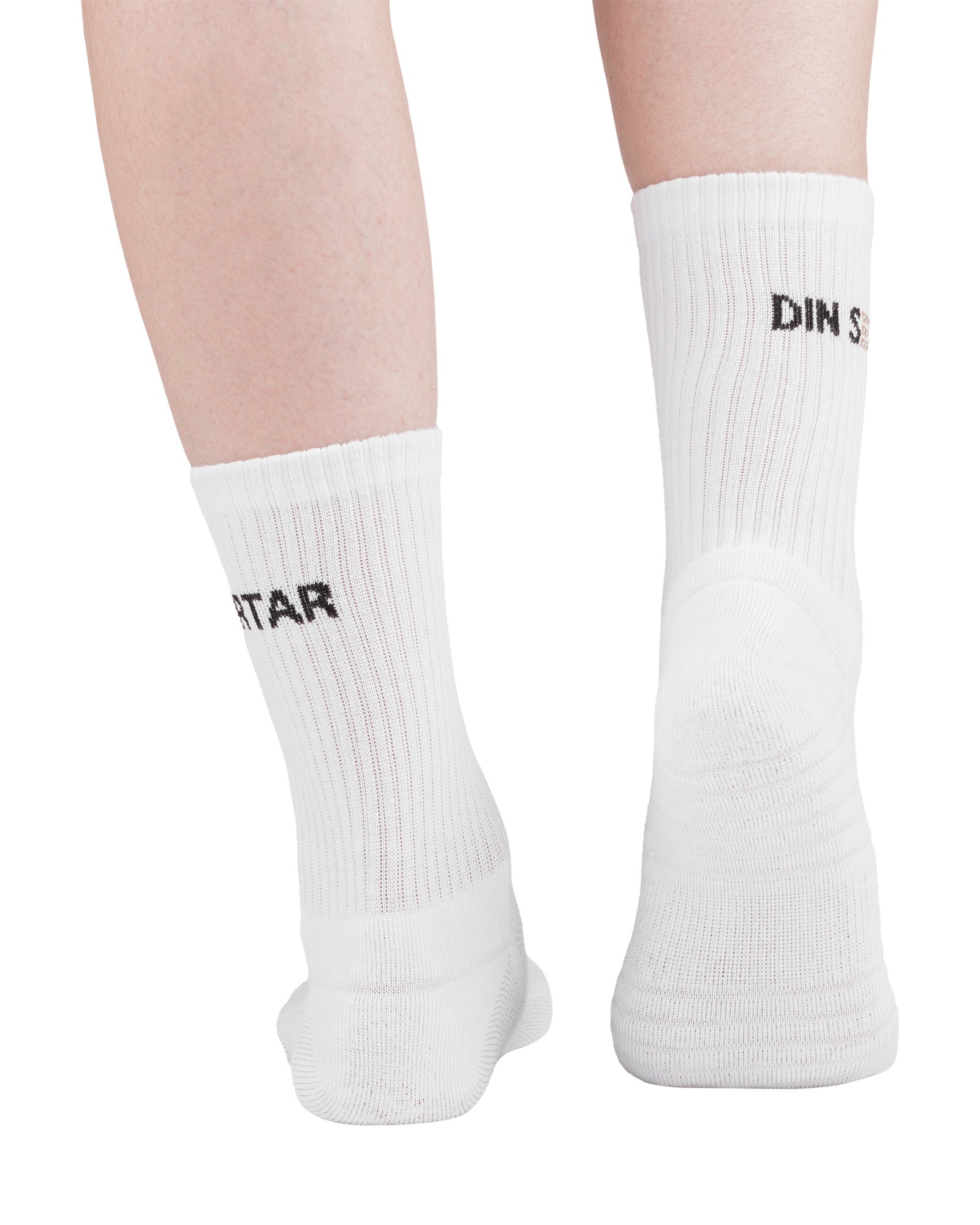Set of 4 pairs of medium-sized socks for women made of coral-colored combed cotton
