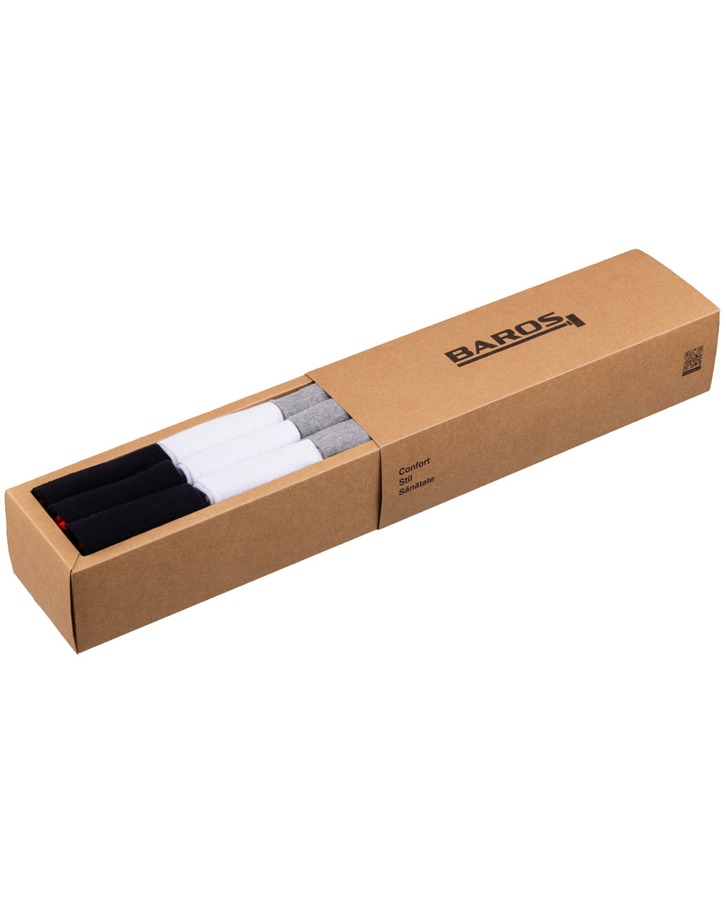 Set mit 9 Paar Herren-Sportsocken aus Baumwolle BAROS Trio