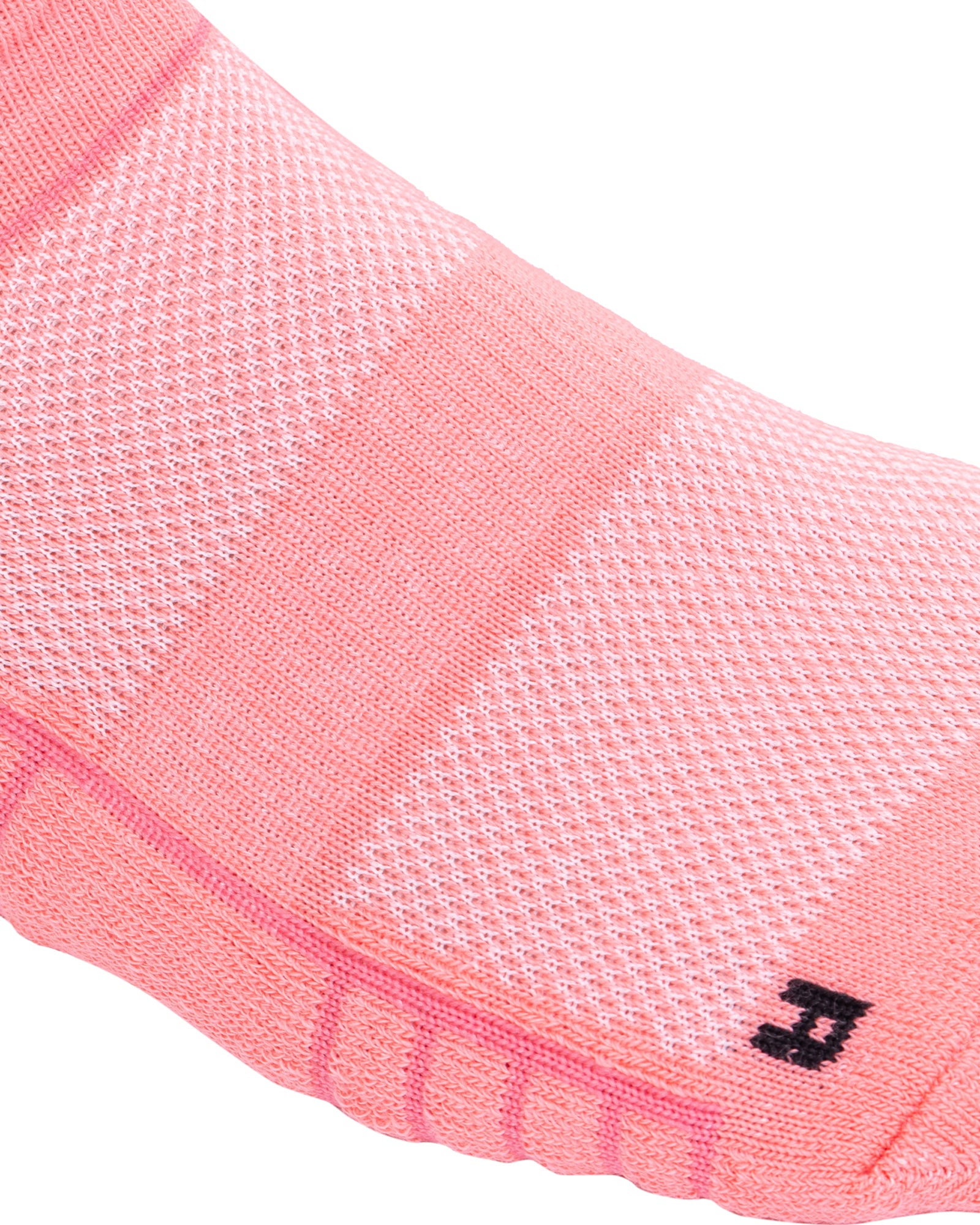 Set of 4 pairs of medium-sized socks for women made of coral-colored combed cotton
