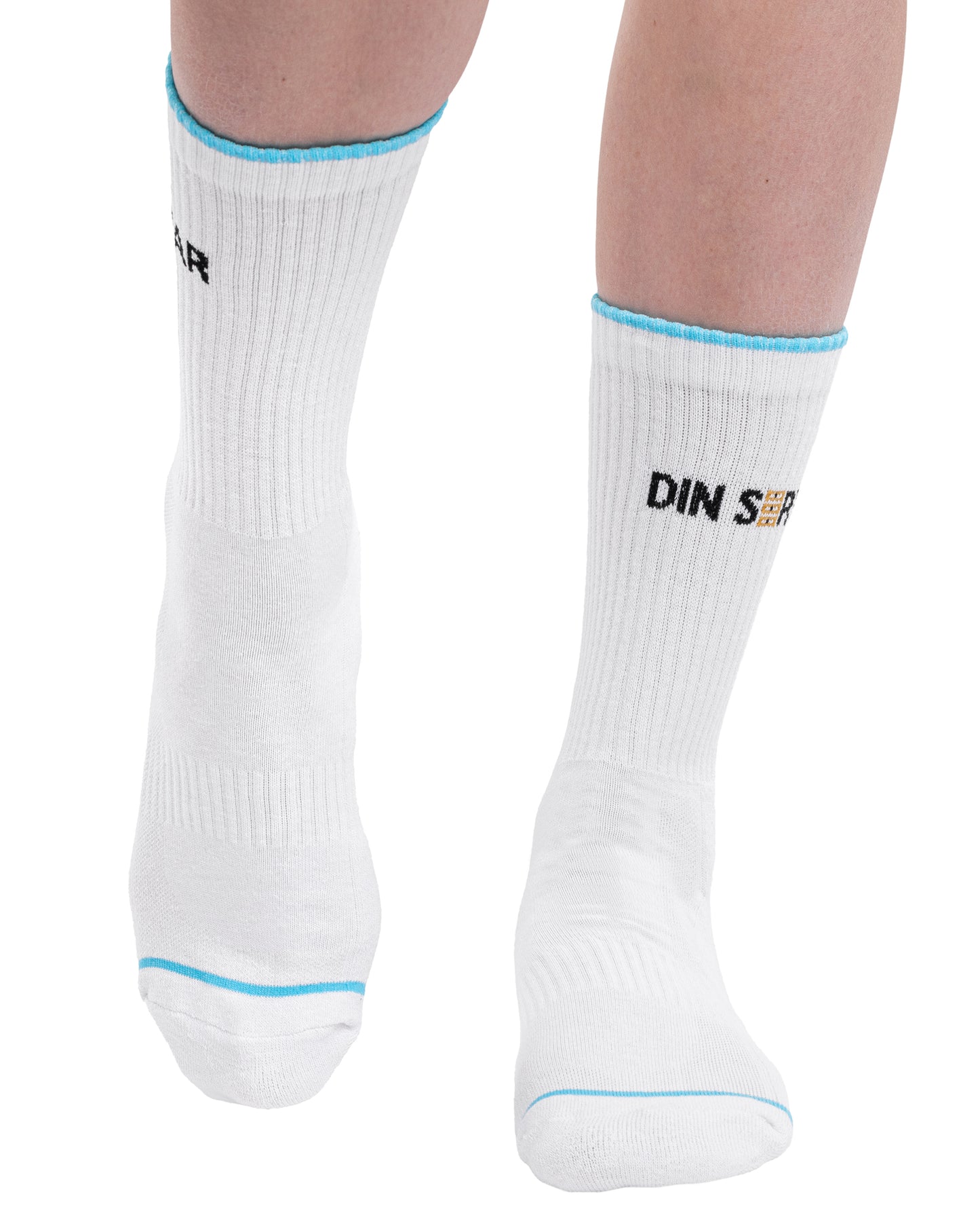 Set mit 3 Paar nahtlosen langen Baumwollsocken für Damen in Weiß