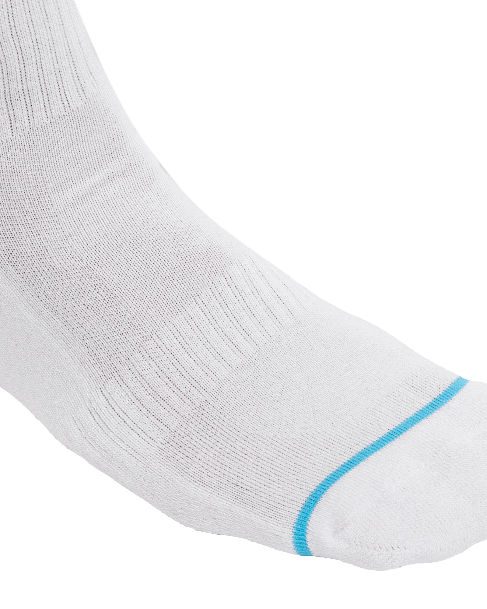 Set of 3 pairs of seamless long cotton socks for women in white