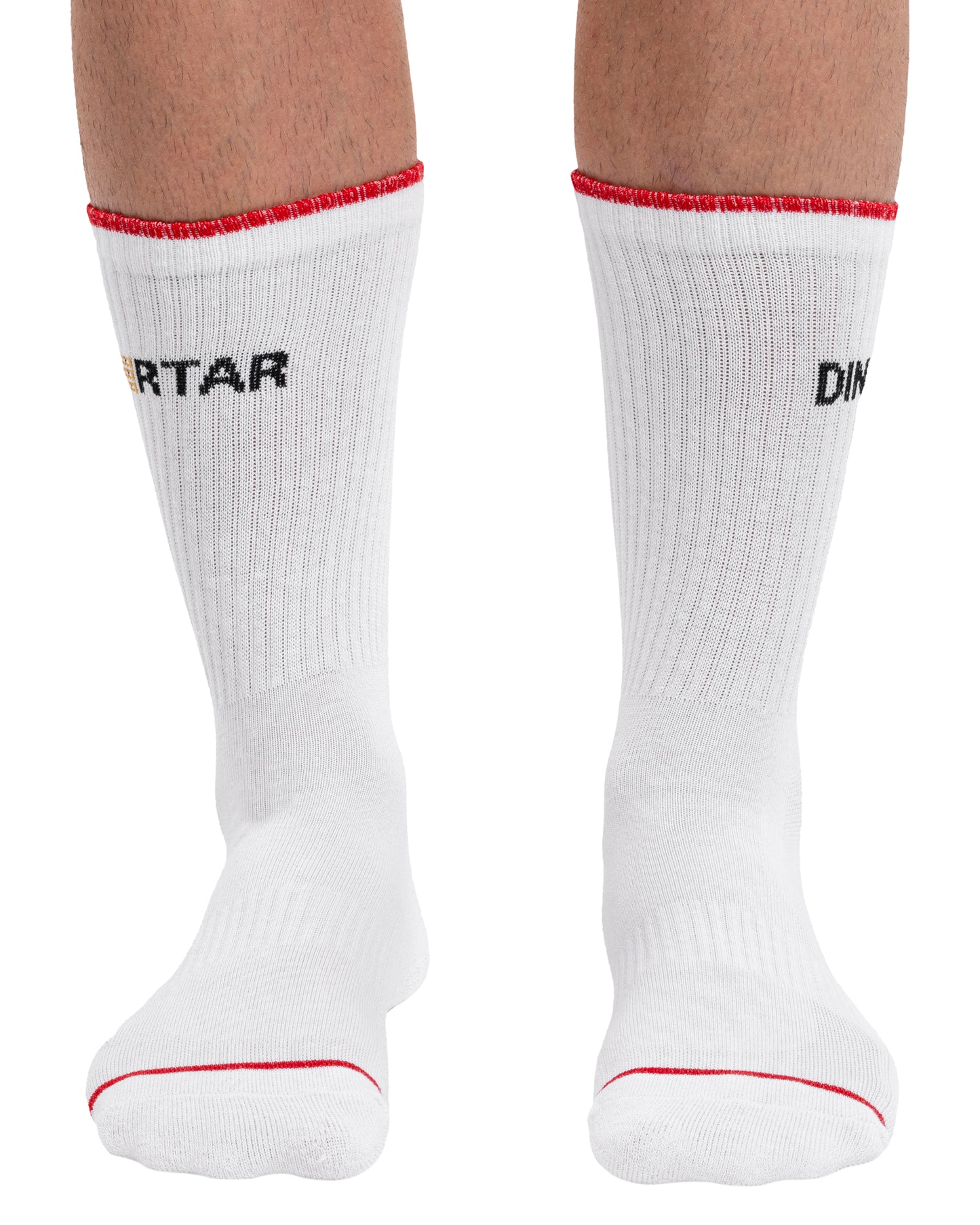 Set mit 3 Paar Herren-Sportsocken aus Baumwolle, lang, weiß, nahtlos