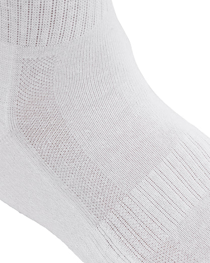 Set mit 3 Paar Herren-Sportsocken aus Baumwolle, lang, weiß, nahtlos