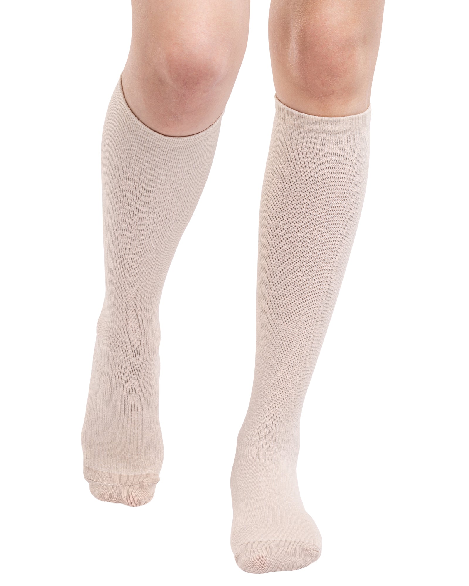 2er Set DIN SERTAR Kompressionsstrümpfe, Unisex, beige, nahtlos
