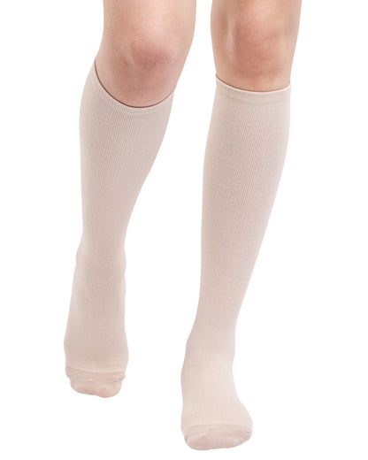 2er Set DIN SERTAR Kompressionsstrümpfe, Unisex, beige, nahtlos