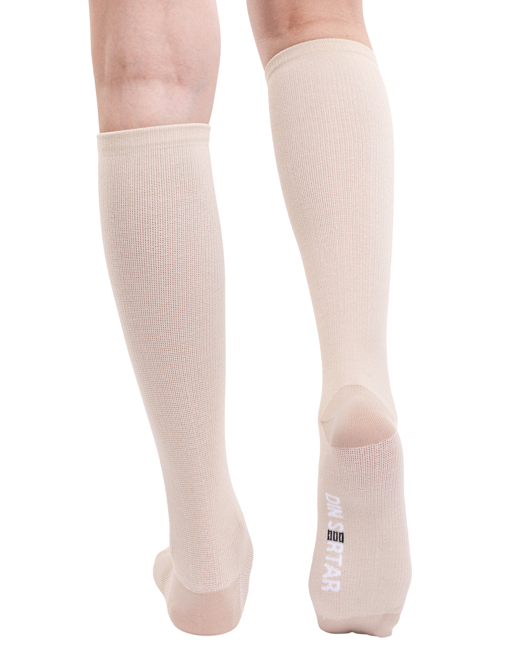 2er Set DIN SERTAR Kompressionsstrümpfe, Unisex, beige, nahtlos
