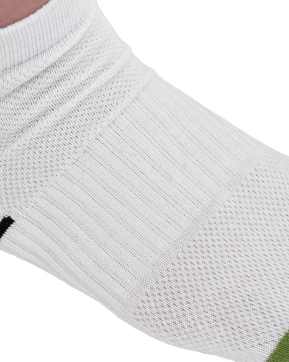 6er Set Damen Kurze Sportsocken aus weißer Baumwolle Comfort Plus
