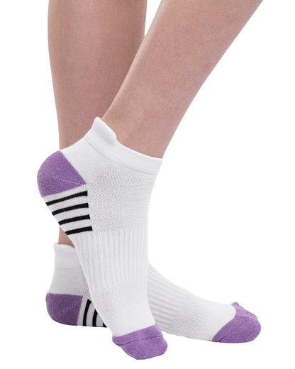 6er Set Damen Kurze Sportsocken aus weißer Baumwolle Comfort Plus