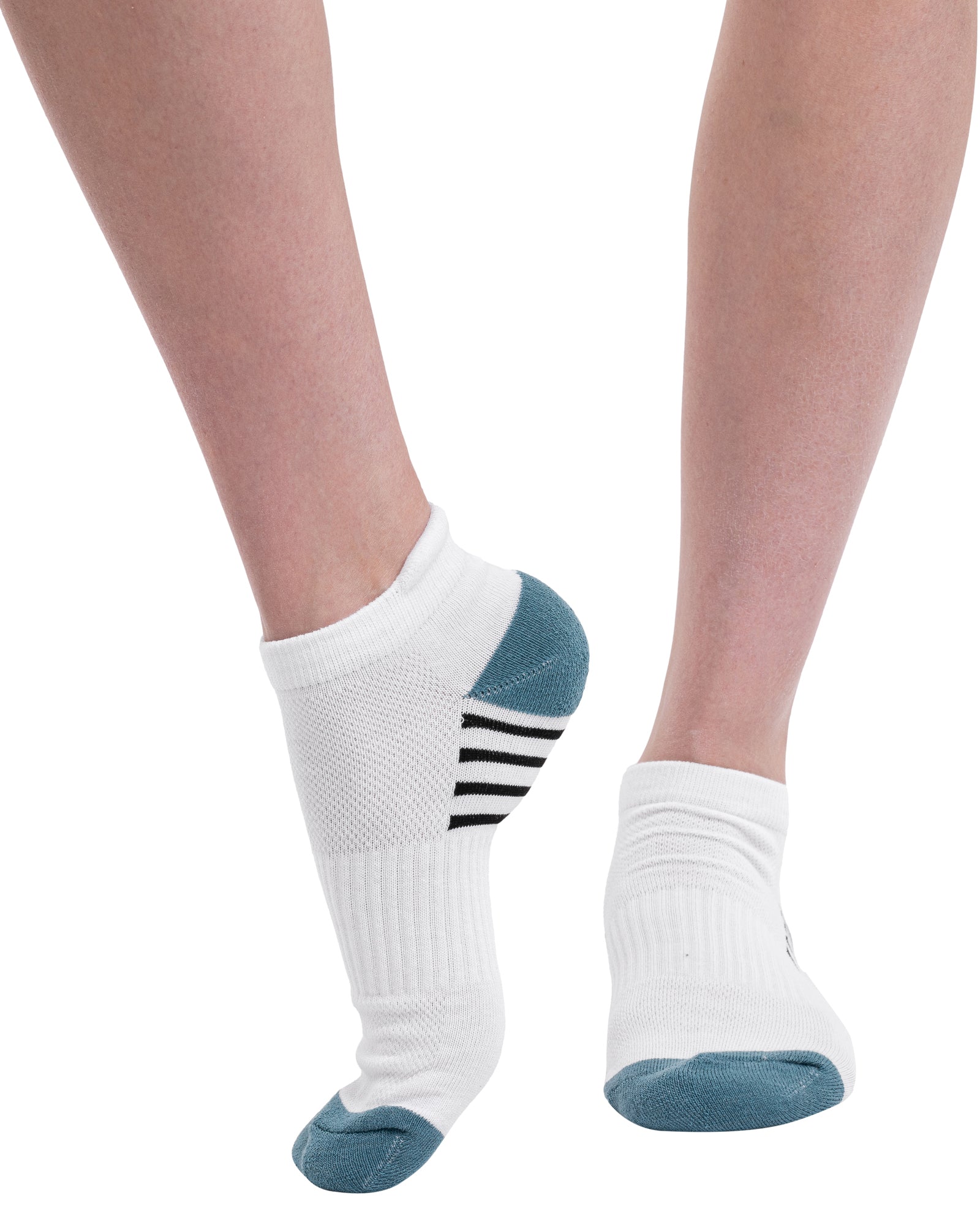 Set of 6 women's short sports socks made of white cotton Comfort Plus