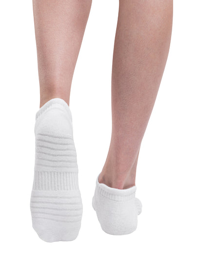 Set mit 6 Paar nahtlosen weißen kurzen Sportsocken aus Baumwolle für Damen
