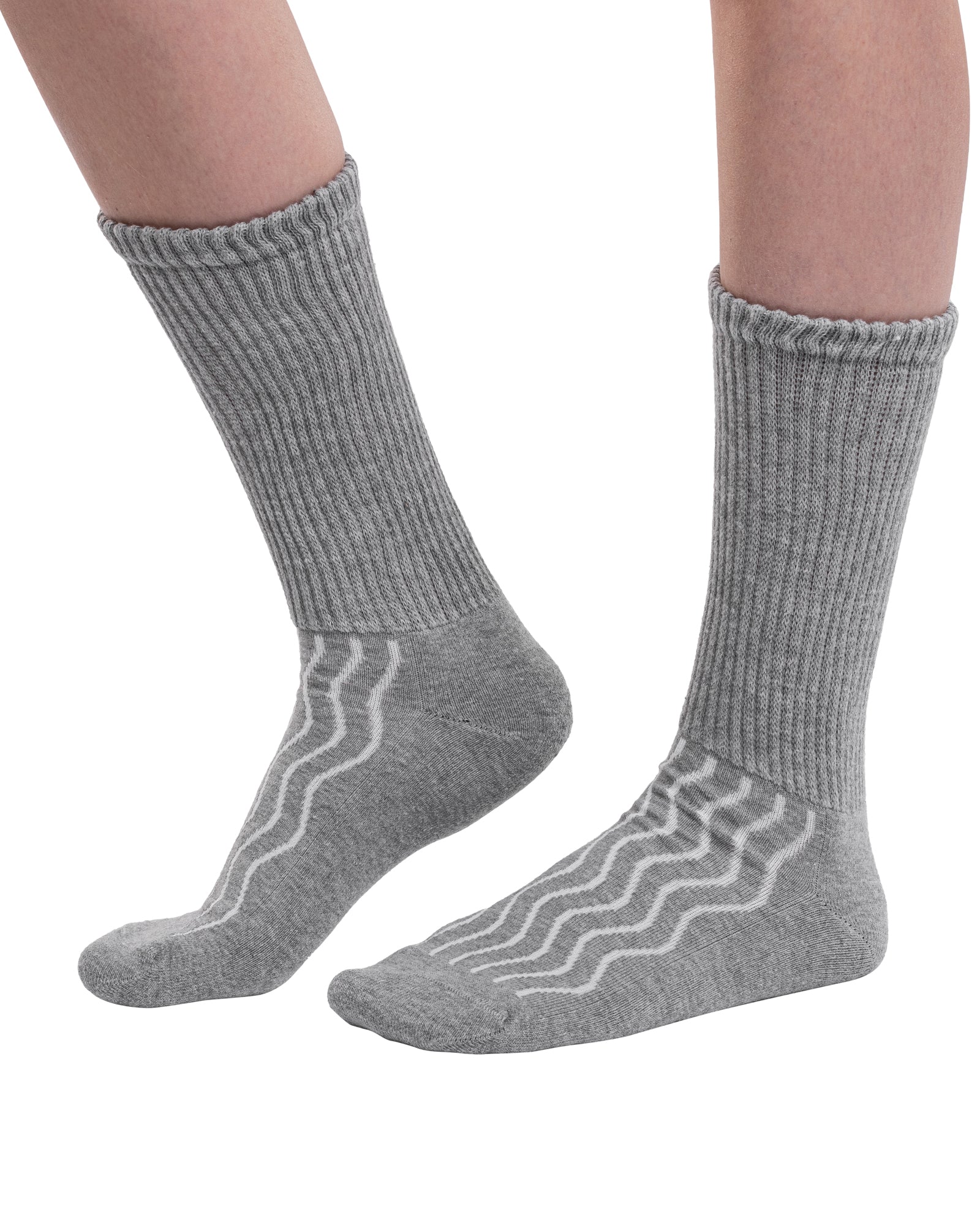 Set of 4 diabetic socks for women, white and grey