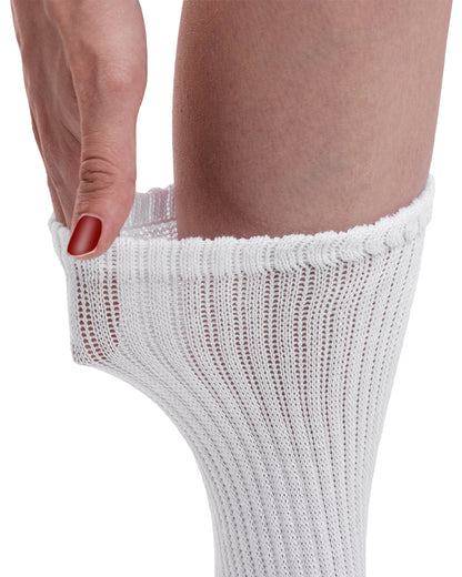 4er-Set Diabetikersocken für Damen Weiß &amp; Grau