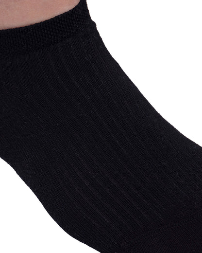 Set mit 14 Paar kurzen Damen-Socken aus 7x Schwarze und 7x Weiße Baumwolle