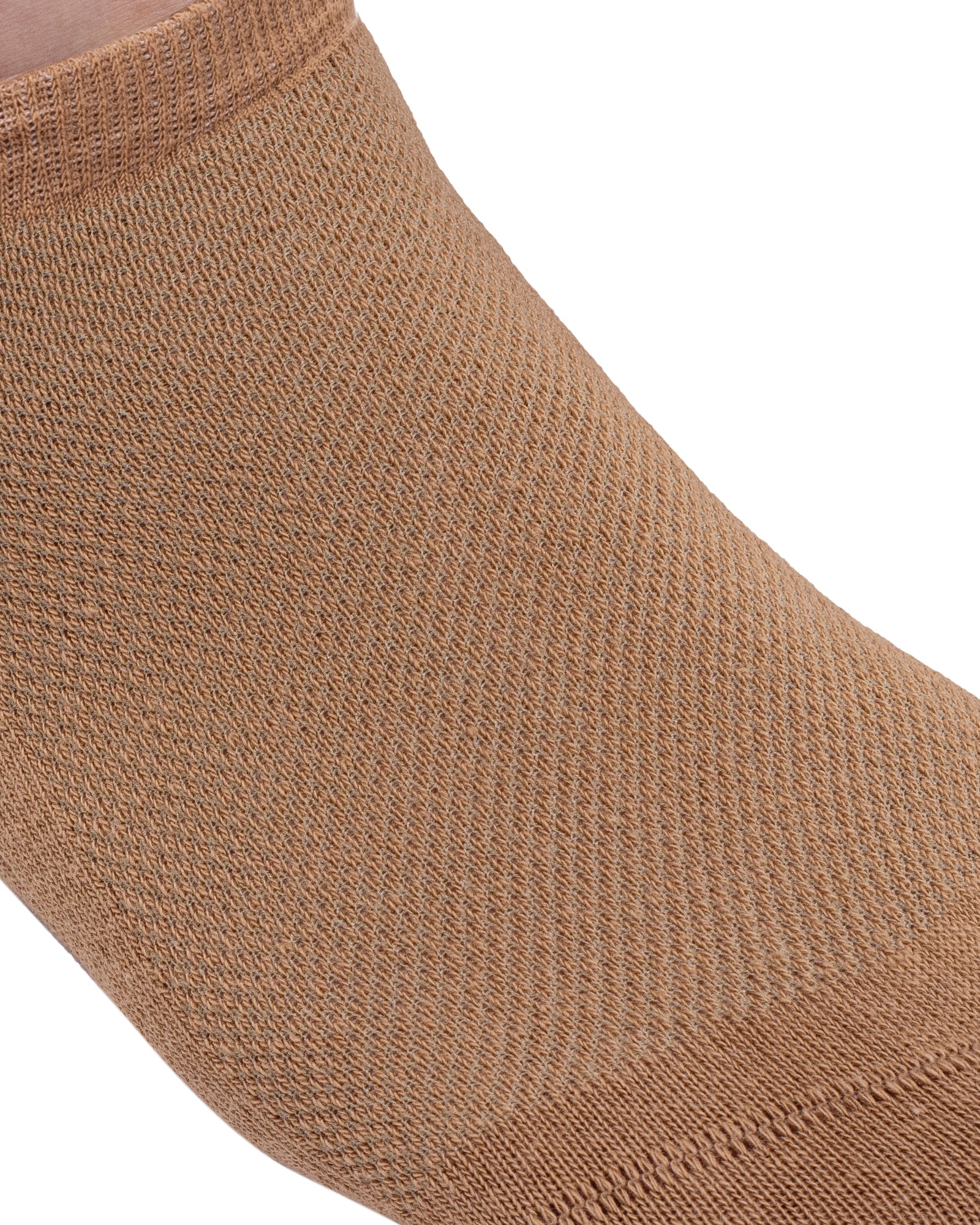 Set of 14 pairs of short women's cotton socks CAPPUCCINO