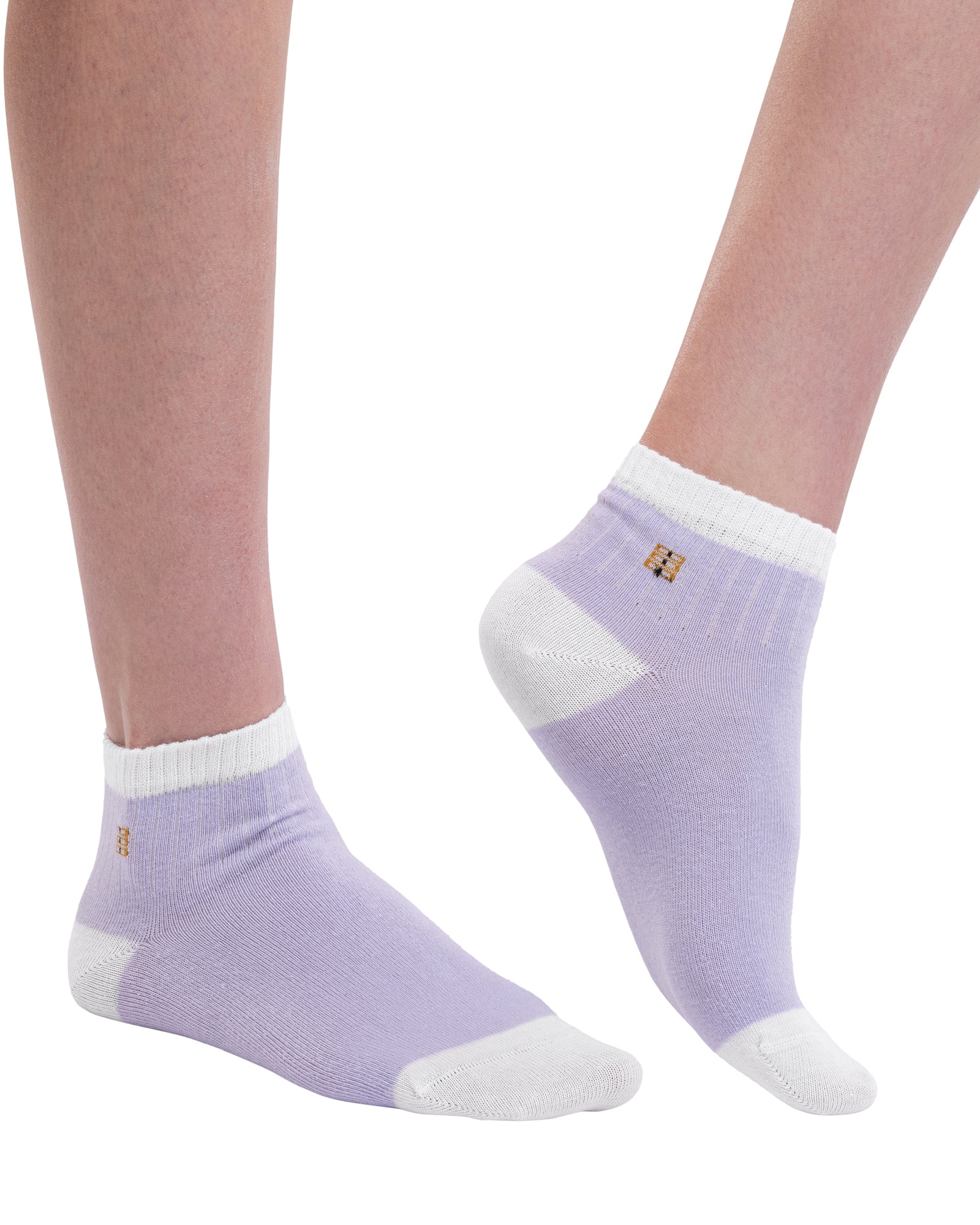 Set of 9 pairs of short women's socks made of combed cotton Trio 