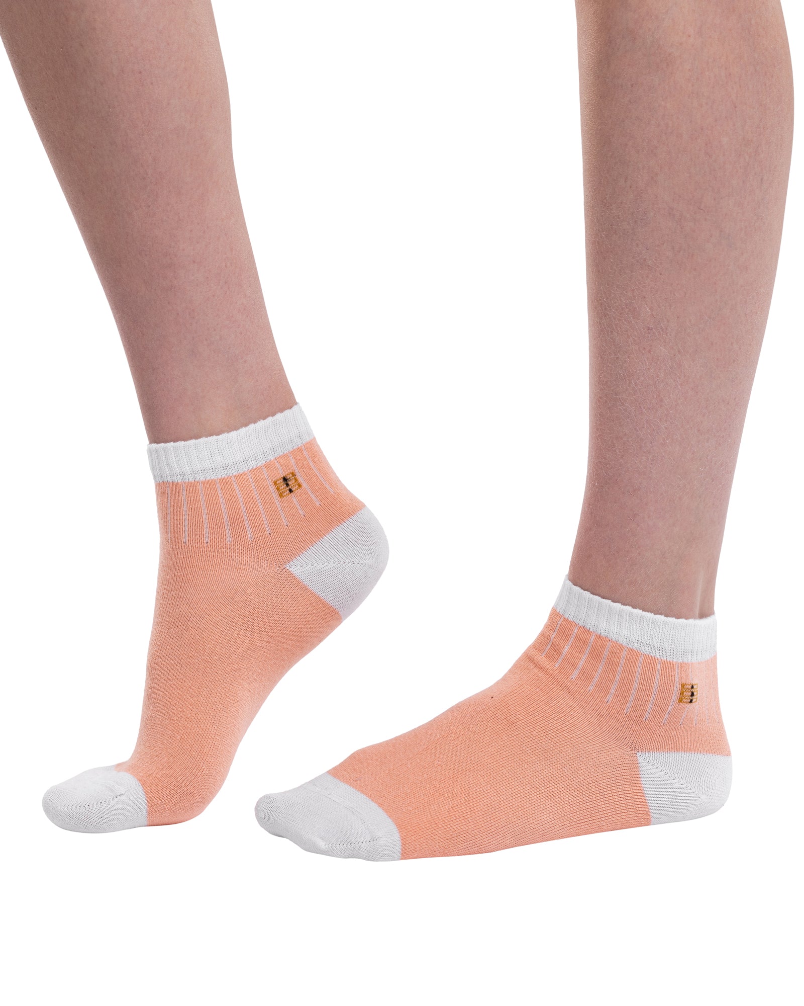 Set of 9 pairs of short women's socks made of combed cotton Trio 
