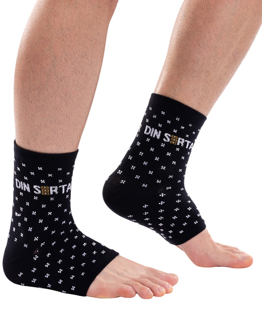 2er-Set Kompressionsstrümpfe, 3 Kompressionszonen DIN SERTAR zehenlos, Unisex, schwarz