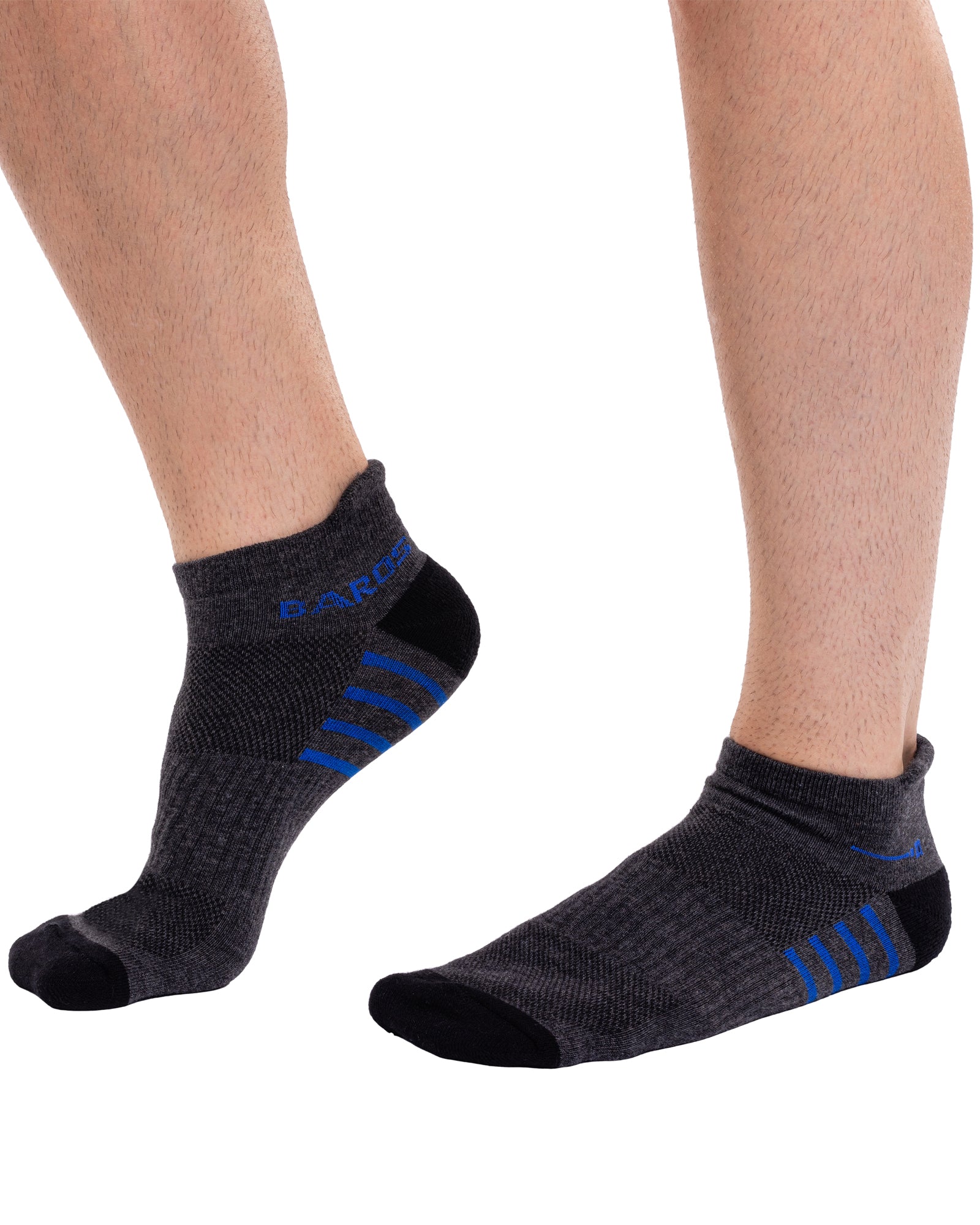 Set of 6 seamless short cotton sports socks for men, BAROS