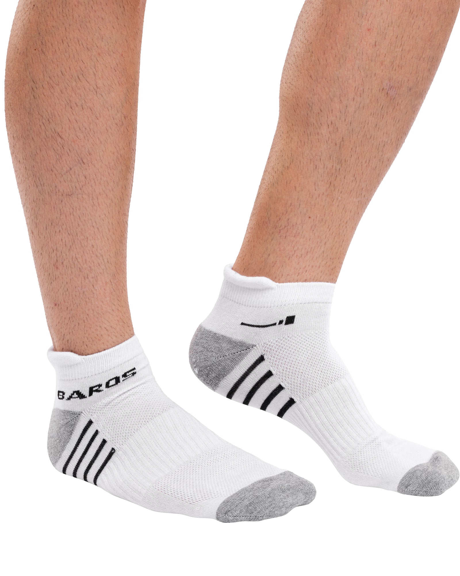 Set of 6 seamless short cotton sports socks for men, BAROS
