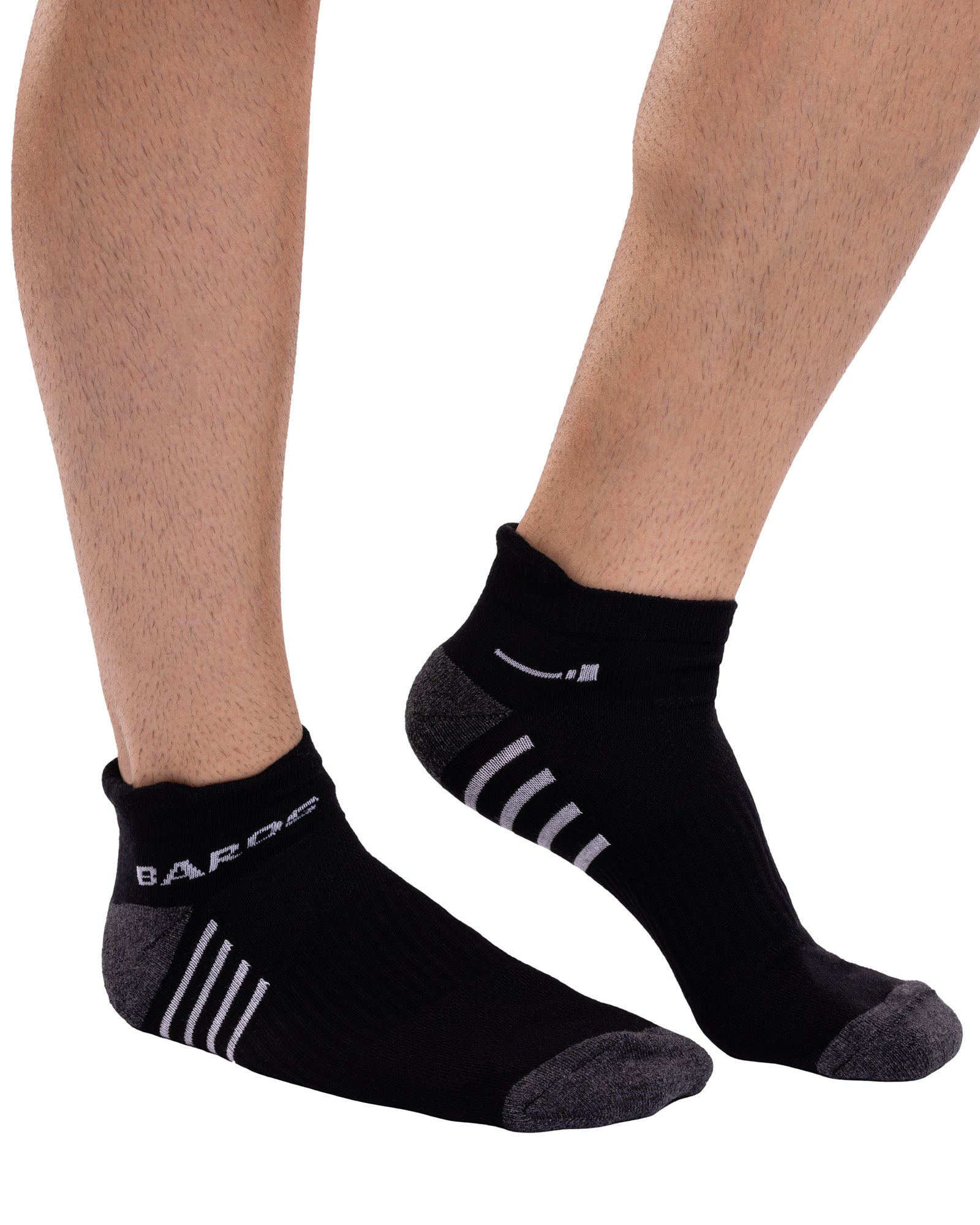 Set of 6 seamless short cotton sports socks for men, BAROS