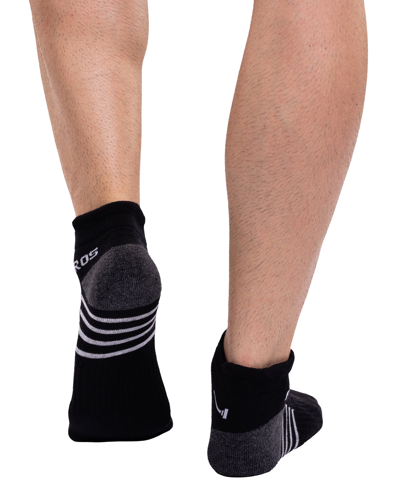 Set of 6 seamless short cotton sports socks for men, BAROS