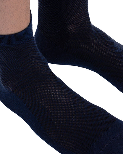 Set mit 12 Paar atmungsaktiven Herrensocken aus gekämmter Baumwolle in mittlerer Größe