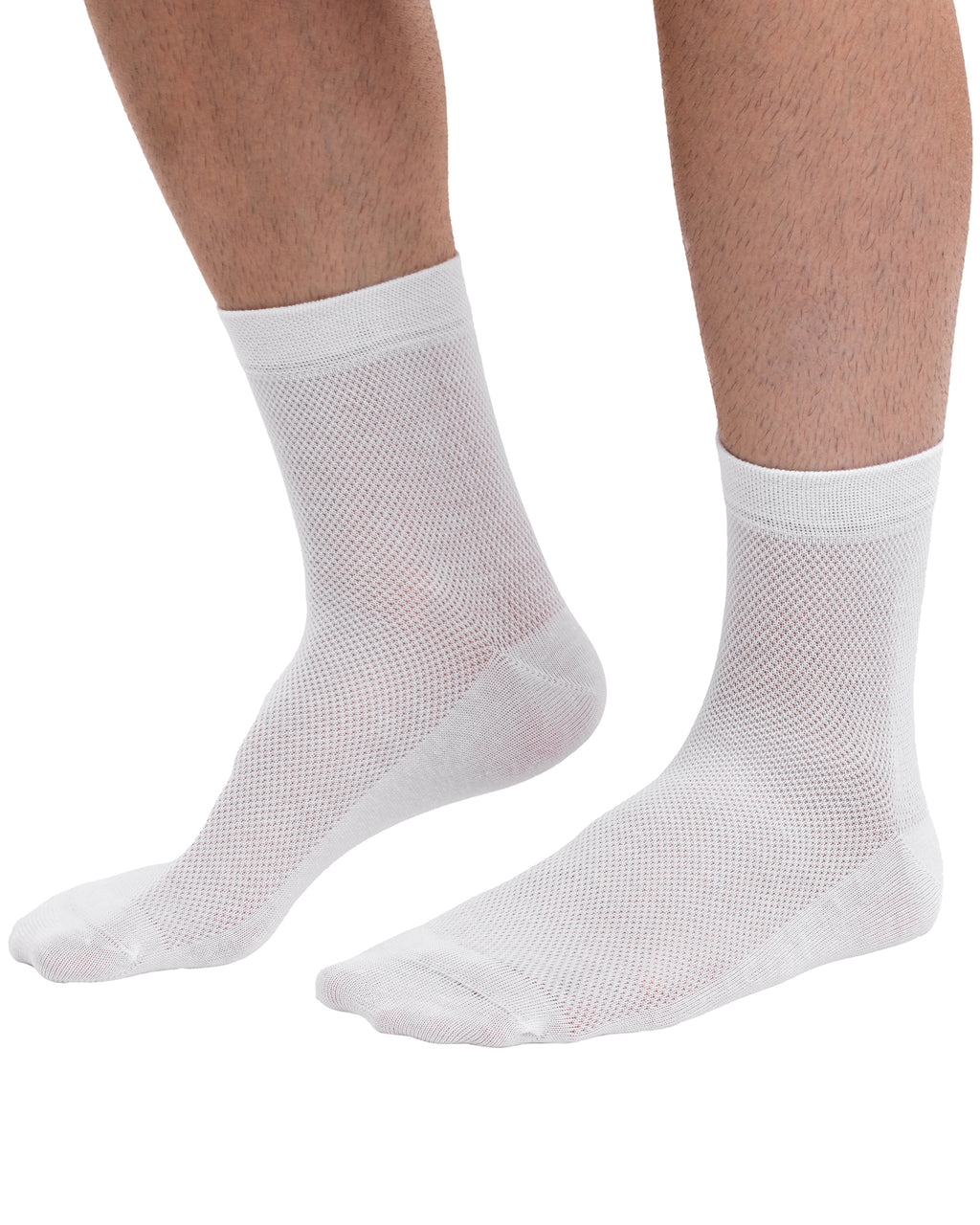 Set of 12 pairs of breathable men's socks made of combed cotton in medium size
