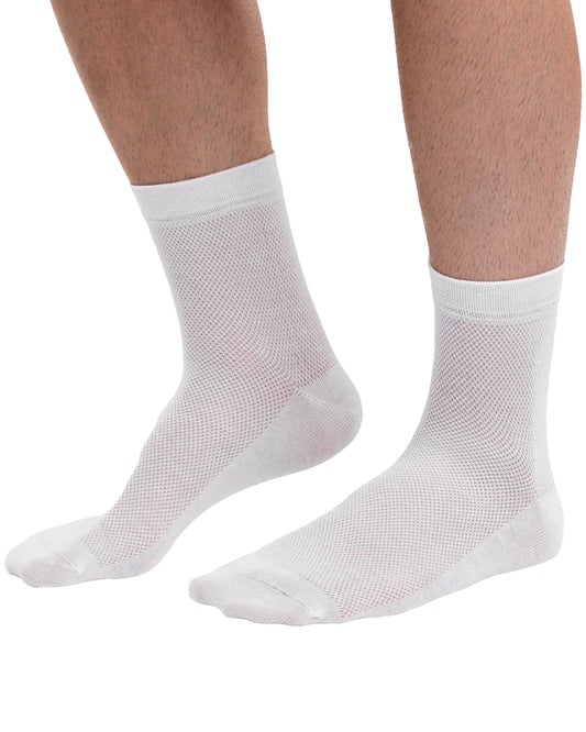 Set mit 12 Paar atmungsaktiven Herrensocken aus gekämmter Baumwolle in mittlerer Größe