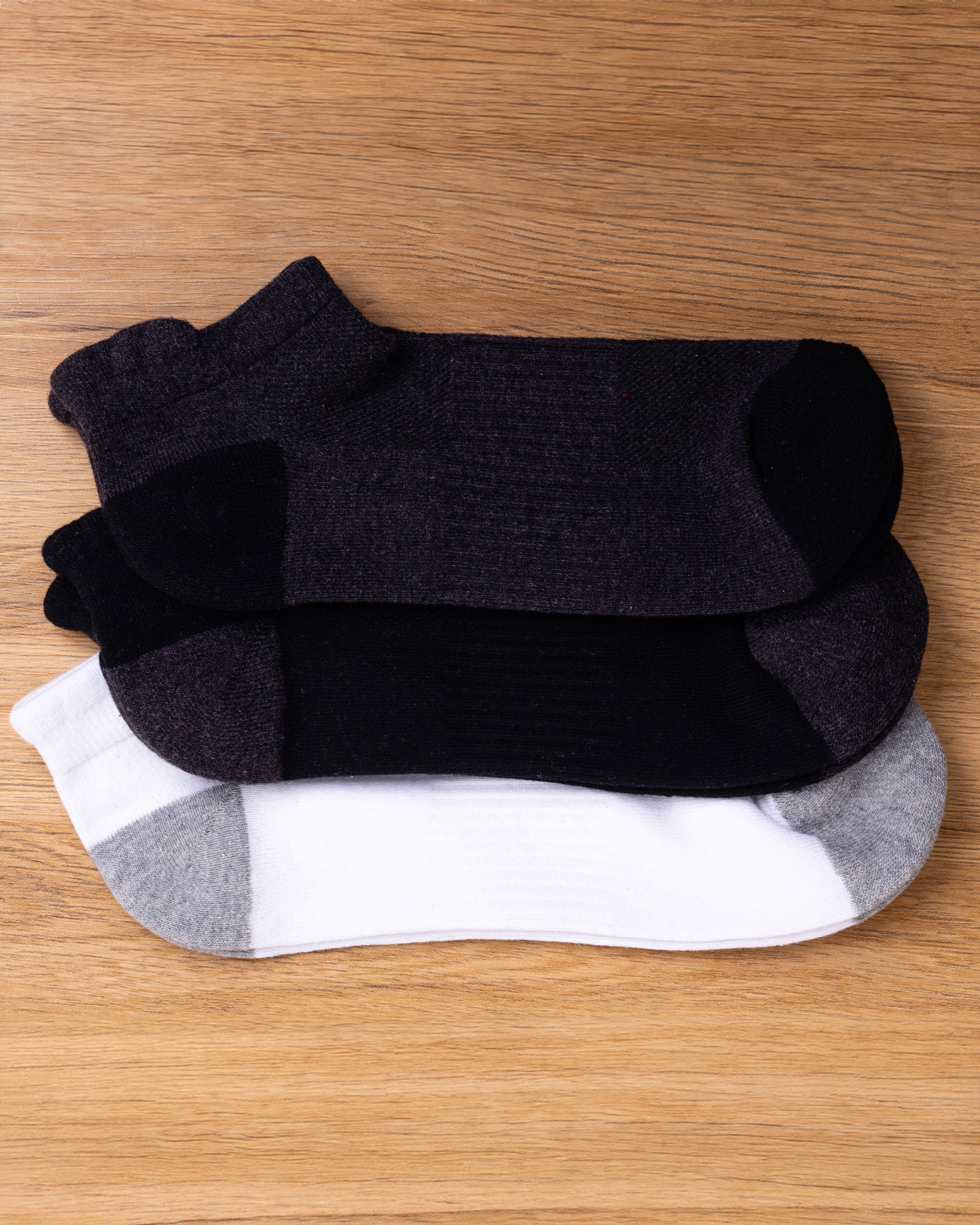 Set of 6 breathable short cotton sports socks for men