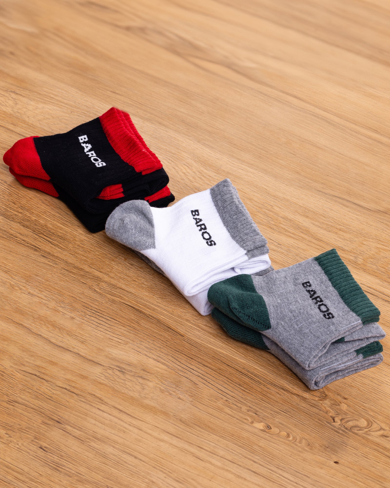 Set of 9 pairs of men's cotton sports socks BAROS Trio