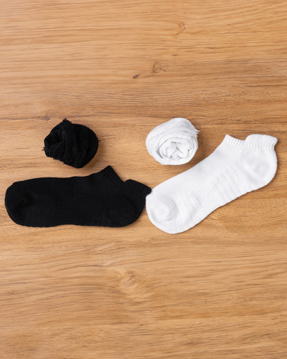 Set mit 6 Paar nahtlosen schwarzen Baumwollsocken für Herren