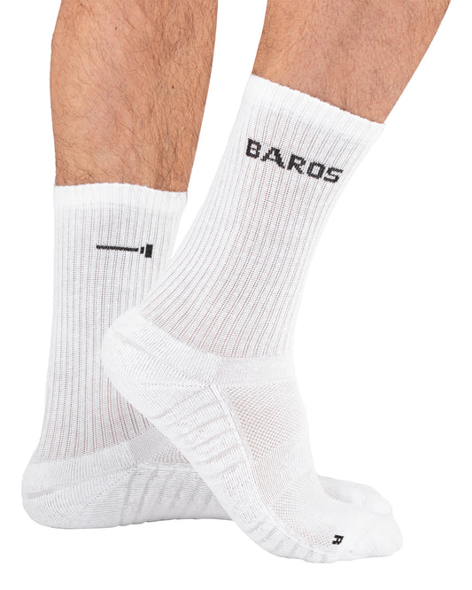 3er-Set lange Herren-Baumwollsocken BAROS weiß