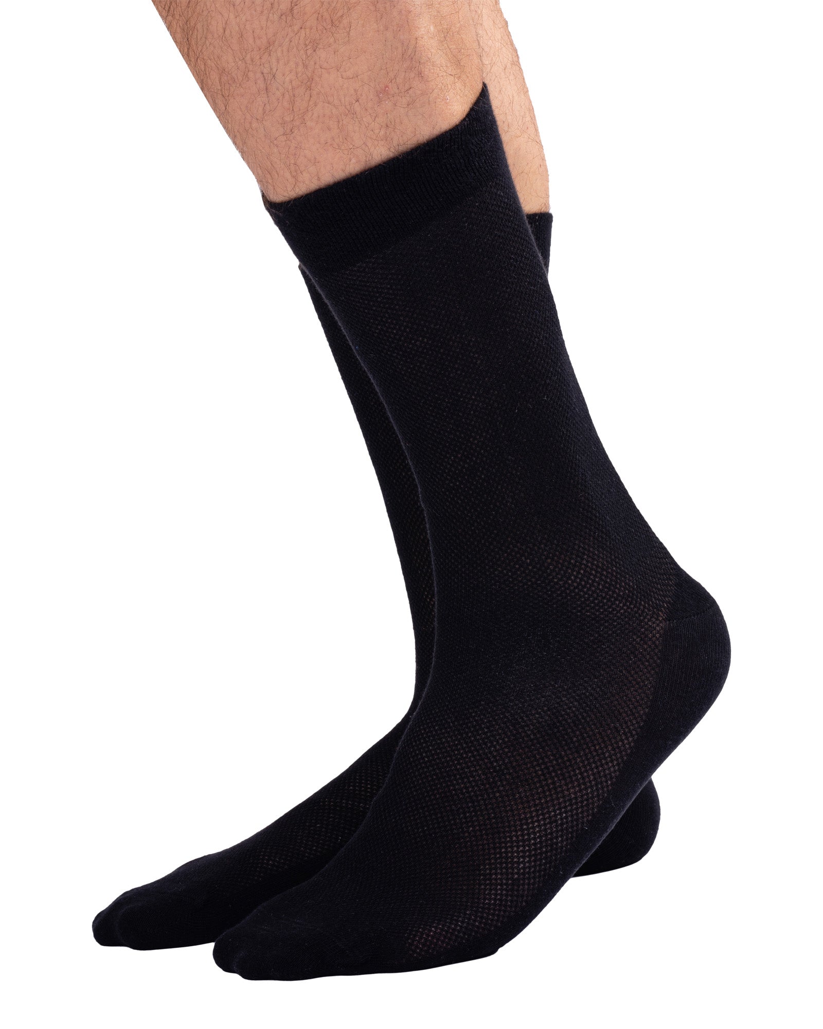 Set of 8 pairs of socks made of combed cotton, DIN SERTAR classic black, for men, seamless