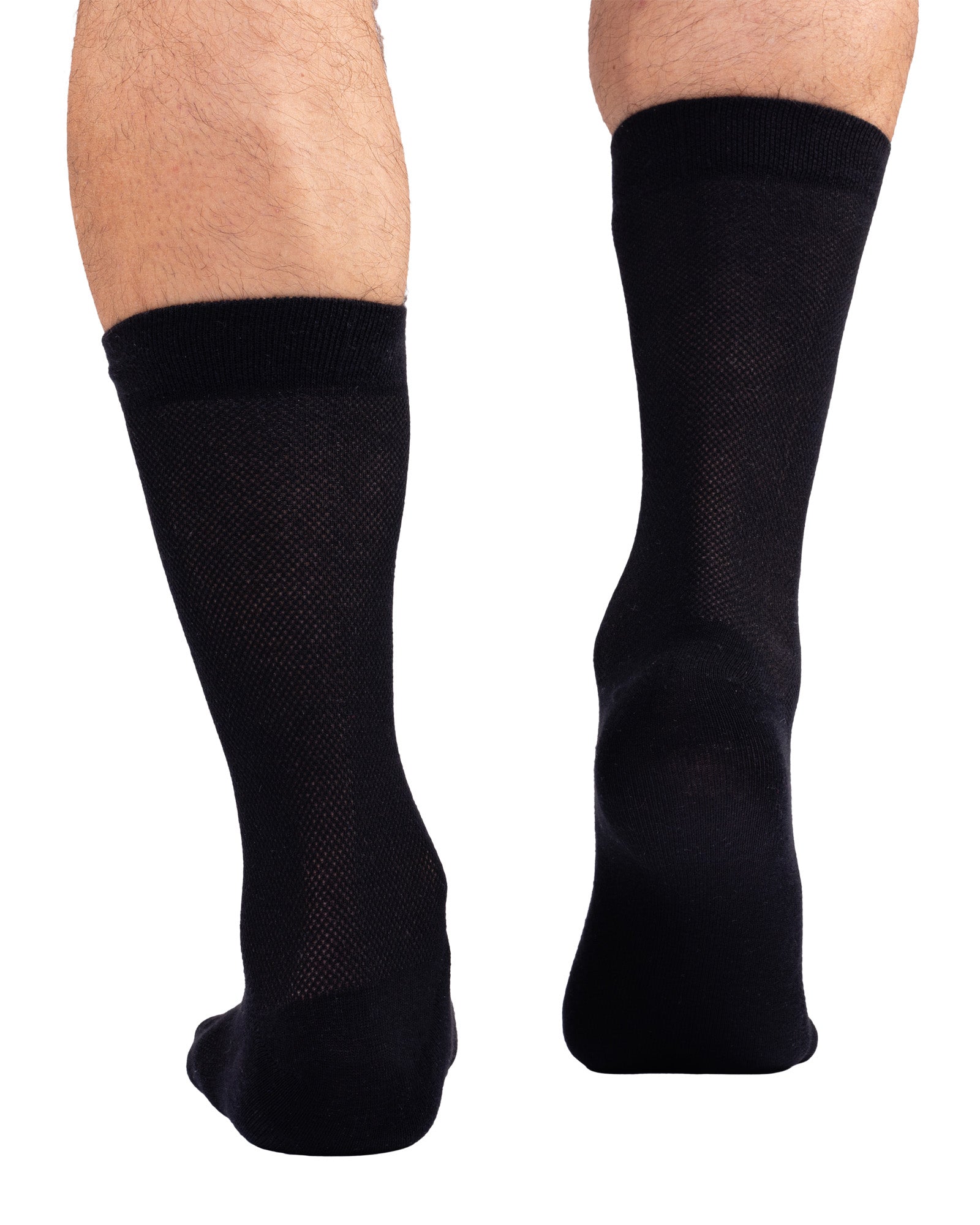 Set of 8 pairs of socks made of combed cotton, DIN SERTAR classic black, for men, seamless